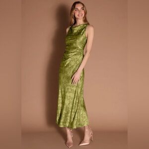 Azazie Gelina Moss Navy Maxi Dress